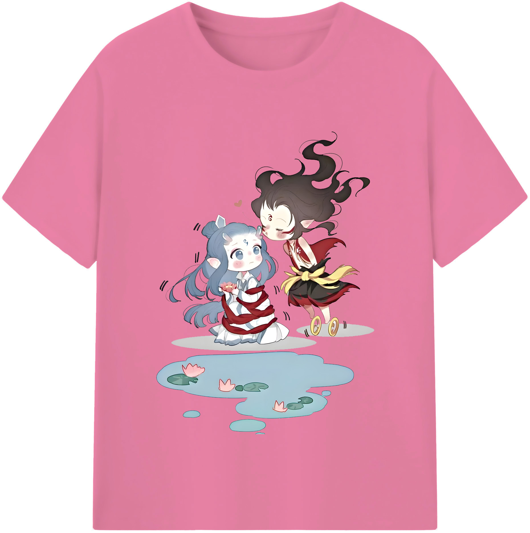 （画像用） Ne Zha 2 ナタ 魔童の大暴れ 綿100％半袖Tシャツ（フロントプリント）